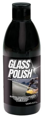 Lux Metal - Glass Polish 250g Pâte abrasive pour polir et réparer les surfaces en verre élimine les rayures et l'opacité Idéal pour vitres et rétroviseurs voiture moto bateau carrosserie