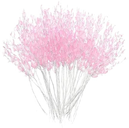 Baoblaze Water Drop Artificial Acrylic Flower Picks Crystal Diamante Flower Branches For Party Wedding Floral Decoration (Pink, 30Pcs)