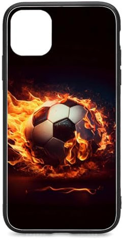 CRIVOTA For iPhone 11 Case - All-new Football Design, Glass Back + TPU Inner Shell, Extreme Slimness, Military-Grade Protection, Precise Cutouts, Cell Phone Cases for Boys Girls