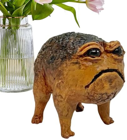 Hässliche Kröte Figur Hausdekoration Regenfrosch Harz Lustige Dekoration für Garten Badezimmer Bücherregal