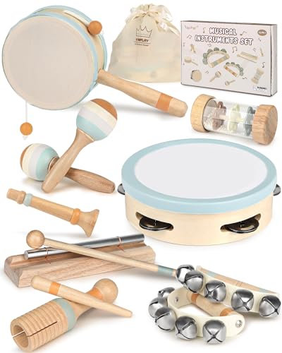 Strumenti Musicali Montessori Batteria per Bambini Giochi in Legno Bambini Strumenti Musicali Bambini 3 4 5 6 Anni Giochi Bambini