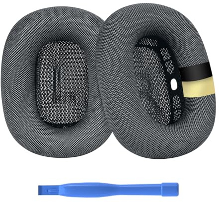 Ersatz Ohrpolster für AirPods Max Kopfhörer von MMOBIEL - Premium - Memory- Schaumstoff und Mesh Gewebe Kopfhörer Ohrpolster mit Siliconschicht - Kopfhörer Ersatzpolster – Mitternacht