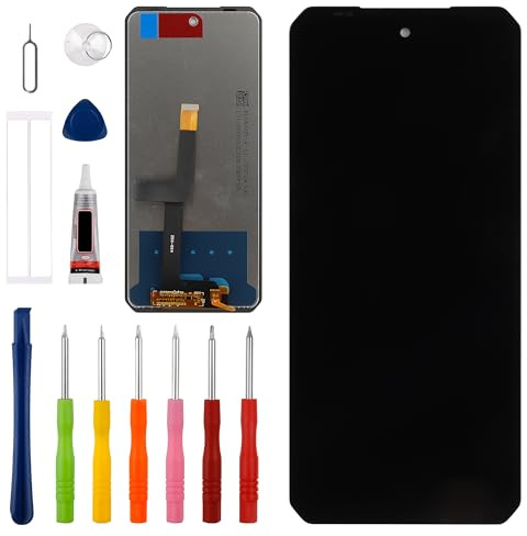 Vvsialeek LCD-Touchscreen-Digitalisierer, kompatibel mit Unihertz Tank 3 / Unihertz Tank 3 Pro, mit Reparaturwerkzeugen - mit Fingerabdruck-Funktionalität