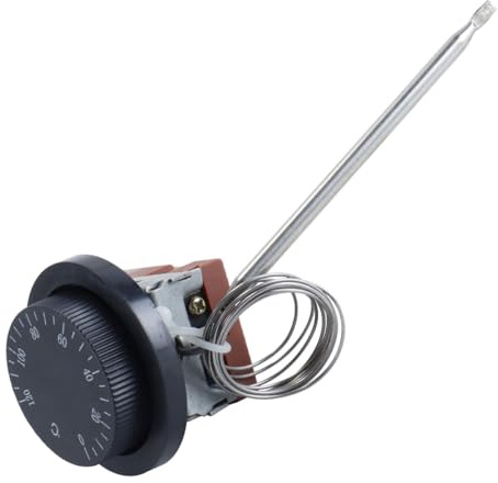 Durlo Universal Capillary Car Thermostat Cooling Radiator, TS-120SR Fan Control Switch, Adjustable 0-120°C Heating/Cooling