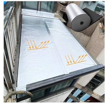 Selbstklebende Isoliermatte, Wärme- und Schallschutz for Auto, Wand, Lüftungskanal, Mehrzweck-Wärme- und Akustikschaumstoff mit Vibrationsdämpfung, 5–30 mm(1*4m/3.2*13ft,15MM(THK))