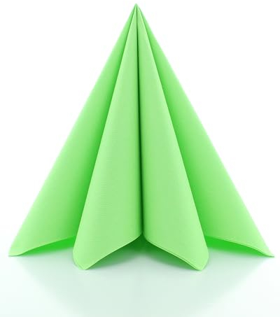 Sovie HORECA Servietten in Apfelgrün aus Linclass Airlaid, stoffähnliche Einwegservietten ideal für Hochzeit & Partys, 40 x 40 cm, 50 stück