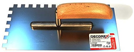 Edelstahl Zahnkelle Zahnspachtel 10x10mm Kelle DECOREX HD Professionel