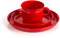 Kimmel 21-000-2003-5 - Juego de taza y plato infantil (plástico), color rojo