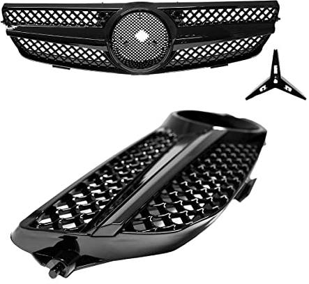 DM Autoteile CLK W209 C209 Kühlergrill Waben Front Grill Schwarz Glanz Mopf bj 05-09