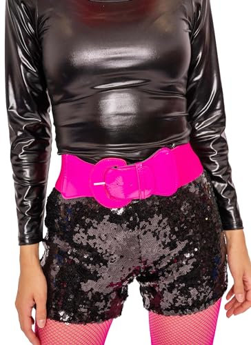 Stretch-Gürtel mit Schnalle pink