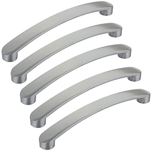 SOTECH 50 Stück Möbelgriffe SW111 BA 160 mm Edelstahloptik Schrankgriff Länge 180 mm Bogengriff Breite 19 mm Schubladengriff Höhe 26,5 mm