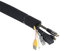 D-Line Cable Sleeve, Cable Management Tube, Hook & Loop Sleeve to Organize Cables Coming from TVs, PCs - 39 Length, Reversible Black or White