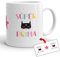 Kembilove Tazas de Familia – Originales Tazas de Desayuno para Toda la Familia – Mensaje Eres una Súper Prima – Tazas de Café para Hombres y Mujeres – Regalos Originales para Familiares