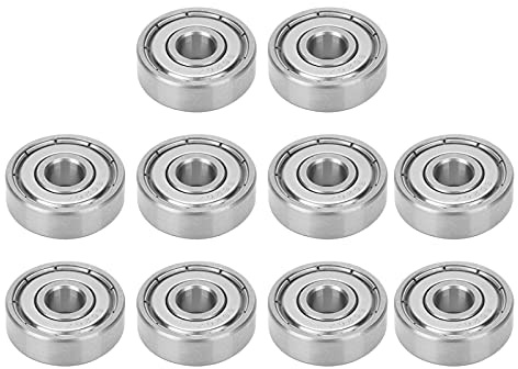 Rillenkugellager S608Z 6 x 19 x 6 mm Edelstahl | Kugellager doppelt gummiert, korrosionsbeständig, für Skateboards