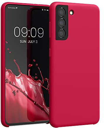 kwmobile Case Compatible with Samsung Galaxy S21 Case - TPU Silicone Phone Cover with Soft Finish - Sweet Cherry
