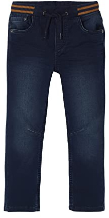 VERTBAUDET Jean Garçon Droit Facile à Enfiler Denim Molleton