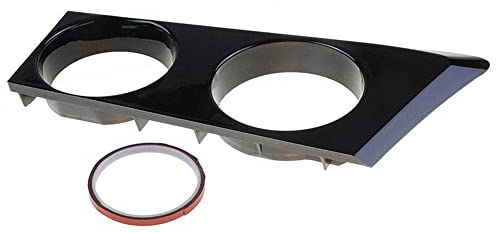 Cubierta para portavasos, TOTMOX izquierda o derecha Drive mano ABS consola delantera del coche decoración para B-M-W 1 Series 116 116i 118 118i 120 120i E87 E81 E82, patrón de fibra de carbono negro