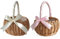 2 Pièces Petites Corbeilles Osier avec Anse, paniers en rotin avec anses, Panier De Mariage En Paille, Panier De Dispersion De Mariage, Panier De Demoiselle d'Honneur Pour Fleurs Et Fruits