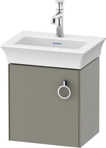 Duravit White Tulip, Waschtischunterbau wandhängend, Breite 384 x Tiefe 298mm, mit 1x Tür Anschlag Links, mit Griff, WT4250L9292, Farbe: Stein