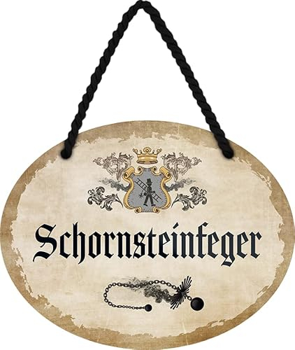 schilderkreis24 – Blechschild Beruf “Schornsteinfeger“ Deko Geschenkidee Mann 18x14cm