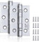 2 Pcs Door Hinges 75 mm Chrome Door Hinges Ball Bearing External Door Hinges Internal Heavy Duty Outdoor Hinges for Wood