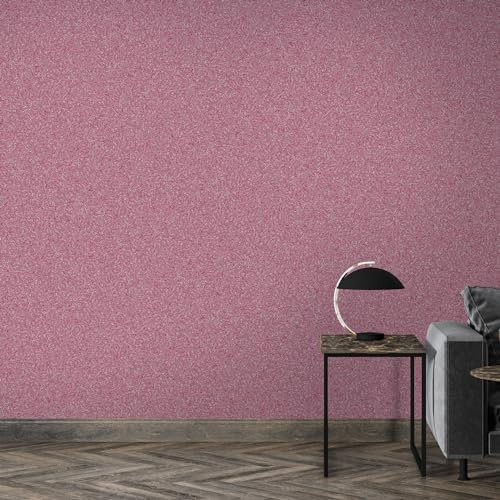 Belka B32 Glänzende Lila Tapete - Reine Baumwolle & mineralischer Glimmerstein - Selbstklebend - Wärme- & Schalldämmend - Modern & Stilvoll, DIY Öko & Natürlich | ca. 3 qm (m²)