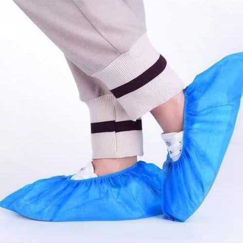 Dxcaicc 500 Piezas (250 Pares) Cubiertas de Zapatos de Tela Desechables, Impermeables Reutilizables, Botines de Zapatos reciclables, Cubierta desechable de Zapatos Duradera