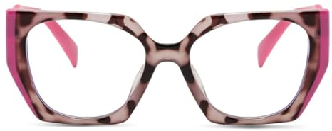 AOOLIA Katzenauge Lesebrille für Damen, Modisch Brillengestelle Damen Blaulichtfilter Brille lesebrillen TR 90 UV Schutzbrille (Rosa, 2, Dioptrien)