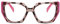 AOOLIA Katzenauge Lesebrille für Damen, Modisch Brillengestelle Damen Blaulichtfilter Brille lesebrillen TR 90 UV Schutzbrille (Rosa, 2, Dioptrien)