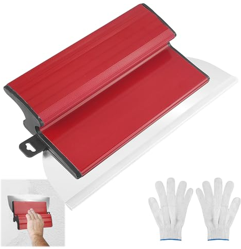 Espatulas Pladur Set, Biflexible Espatula, 0.5mm Paleta Albañil, para Espatulas Pintura, para Espatula Masilla, para Llana para Alisar Paredes (rojo)