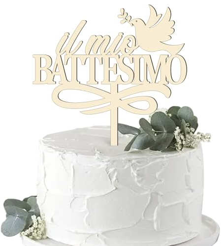 Tortendeko Kommunion - Holz, Meine Kommunion Torten Topper, Taufe Toppers für Konfirmation Hochzeitstorte Tortenstecker Deko