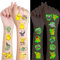 Cartoon Tattoos Kinder,12 Blätter Pocket Monster Kinder Tattoos,6 Blätter Luminous Tattoo Stickers+ 6 Blätter Skin Friendly Children's Tattoos