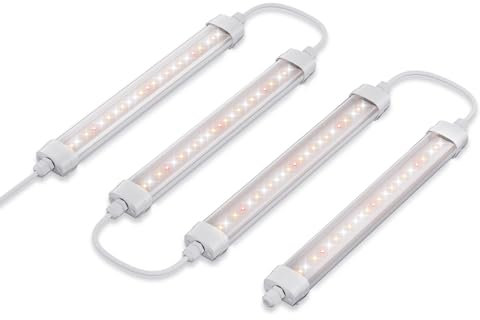 Spider Farmer Glow30 LED Grow Lamp, Full Spectrum Plant Lamp, 34 cm, Set of 4 for Grow Tent, Additional Light, Plant, Indoor Plants, Vegetables, Flowers