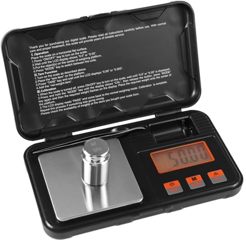 QWORK® Hochpräzise Digitale Taschenwaage 200 g x 0,01 g, Schmuck-Grammwaage Goldwaage, Mehrere Einheiten, Tara Funktio, LCD Display, Edelstahl-Plattform