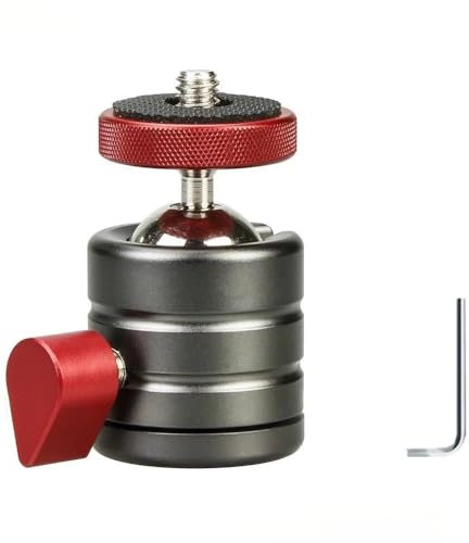 Mini Tripod Ball Head with 1/4 Threaded 360 Degrees Panoramic Metal for DSLR Cameras Smartphone Tripods Monitor Camera Slider Track