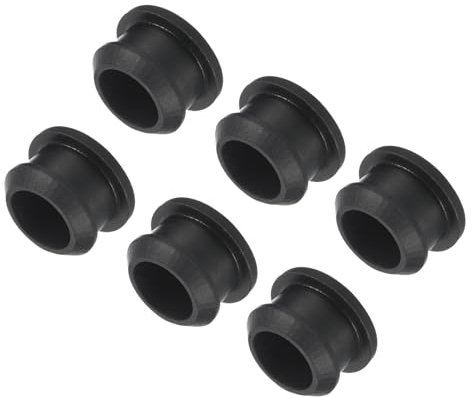 QUARKZMAN Silikonstopfen Silikon Lochstopfen Gummistopfen Blindstopfen Flacher Typ Rund Stopfen Abdeckstopfen für Küchen Gummischotts, Dichtungsstopfen, 15 mm Durchmesser, Schwarz, 6 Stück