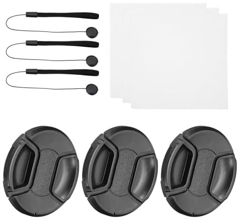 PATIKIL 72mm Lens Cap Set, 3Pack Center Pinch Snap Camera Lens Cover for Front Len Suitable for 72mm Thread Universal DSLR Lenses for Nikon, for Fujifilm, for Pentax, for Leica