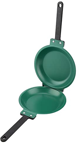 HAOHIZE Padella Doppia, Rivestimento in Acciaio su Doppio Lato Flip Pancake Maker Pentole da Cucina Domestica 7,6 Pollici Padella per Pancake Doppio Lato per Ristorante