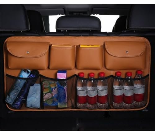 SONGML Kofferraum Organizer Auto für Ranger/Everest 2016-2024, Autoorganizer Aufbewahrungstasche Auto Tasche Kofferraum Faltbar und Wasserdicht,D/Brown