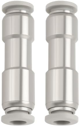 EMSea 2 Pièces Clapet Anti-retour Pneumatique Unidirectionnel Diamètre Intérieur 6mm 11.9x45.1mm Connecteur d'air Comprimé en Laiton Nickelé pour Pompe de Compresseur d'air Sous Vide