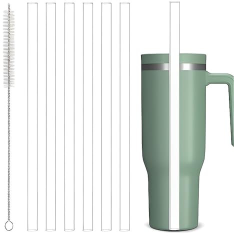 SGERUFZ 6 Pcs Cannucce per Stanley 20/30/40 oz con Spazzola per la Pulizia
