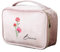 Kaululu Beauty Case Donna Trousse Trucchi Personalizzata Incisa con Fiore di Compleanno e Nome Porta Trucchi da Viaggio Organizer Make Up Bag (Rosa)