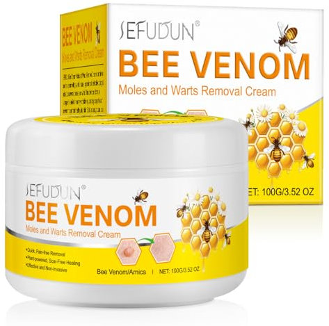 Crema Veneno De Abeja Verrugas, Crema Reparadora Veneno Abeja, Crema De Veneno De Abeja, Quitar Verrugas Antiverrugas Quita Verrugas Cuerpo Para Todo Tipo De Piel, 100g