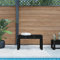 SDWEHO7 Gartenbank, Holzrahmen, Lounge-Bänke im Lattenrost-Design, Balkonbank wetterfest, Terrassenbank, GartenMöbel, Outdoor-Bank, Sitzbank, Schwarz 80x38x45 cm Massivholz Kiefer