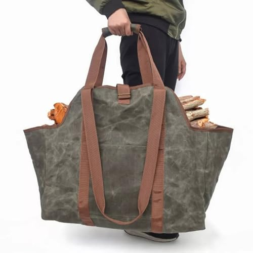 Borsa Per Il Trasporto Di Legna Da Ardere, Borsa Per Legna Da Ardere In Tela Impermeabile Di Grande Capacità Borsa Porta Legna Per Camino Con Maniglie Borsa Per Legna Da Ardere Accessorio Per Stufa