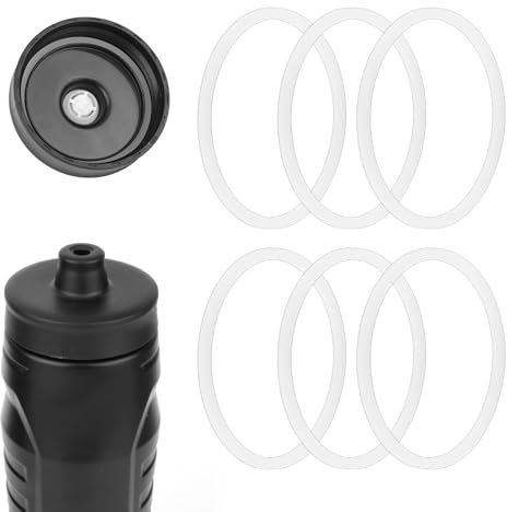 6pcs Replacement Gasket Compatible with Under Armour 32oz Squeeze Water Bottle, Silicone Lid Seal Replacement for Under Armour Bottle Gasket Accessory Part for 32oz Squeeze Water Bottle(Clear)
