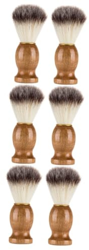 Veemoon 6stücke Rasierpinsel Mit Holzgriff Weiche Nylonborsten Für Sanfte Rasur Ergänzung Für Rasiermesser Und Bartpflege Für Barbersalon Heimrasur