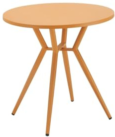 Liadomo Beistelltisch Outdoor Lesina - Gartentisch rund - Balkontisch - 80 cm - Aluminium orange - wetterfest