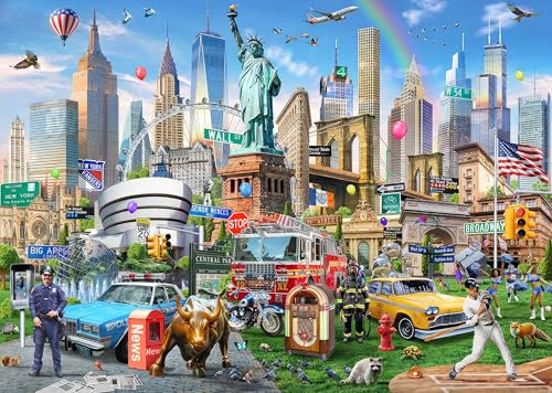 AveJoys Puzzle für Erwachsene 1000 Teile New York Stadt 70 x 50 cm Puzzles für Erwachsene Pädagogisches Spiel Herausforderung Spielzeug 1000 Teile Puzzles für Erwachsene Kinder