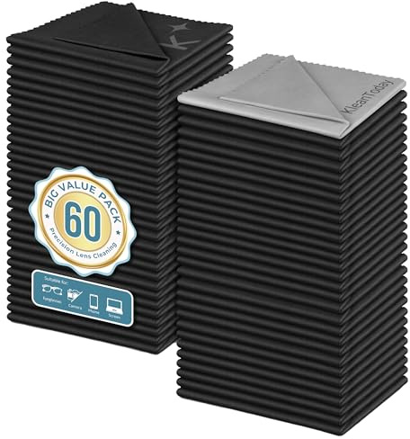 60 Pack Japanese-Style Premium Microfiber Glasses Cleaning Cloth Streak & Scratch-Free Lens Cleaning Cloth – Safe for Eyeglasses, Sunglasses, Glasses Cleaner, Lens Wipes, iPhone & Screens